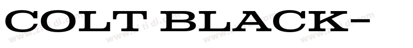 Colt Black字体转换